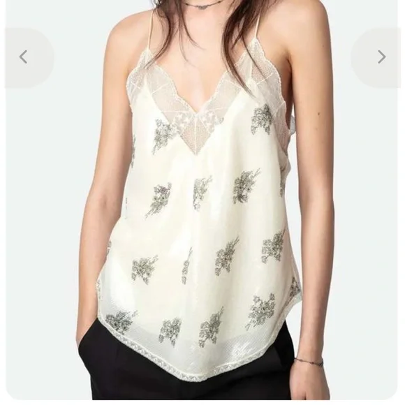 Zadig & Voltaire Cream Lace Camisole - Picture 3 of 6